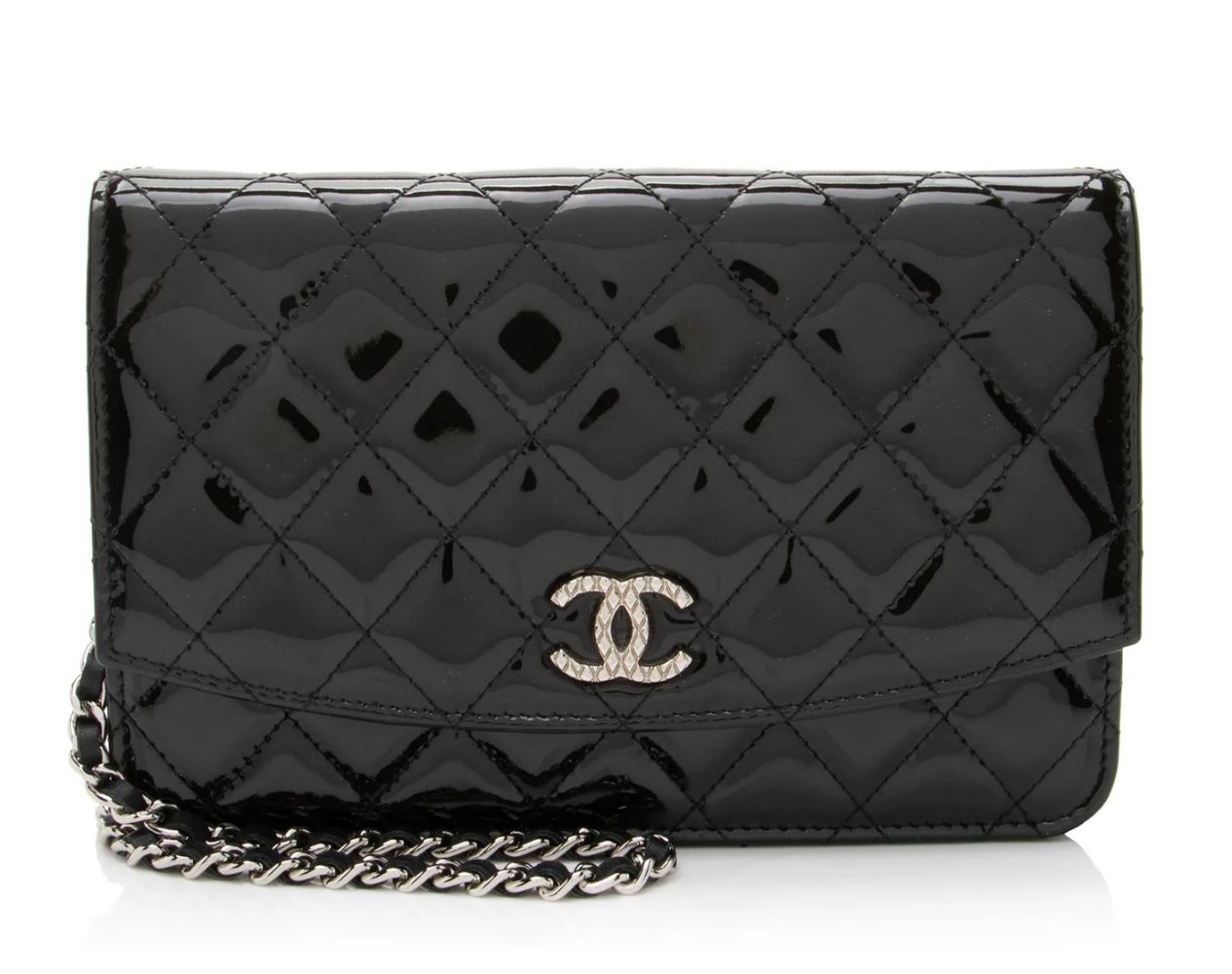 Chanel Patent Leather Classic Wallet on Chain