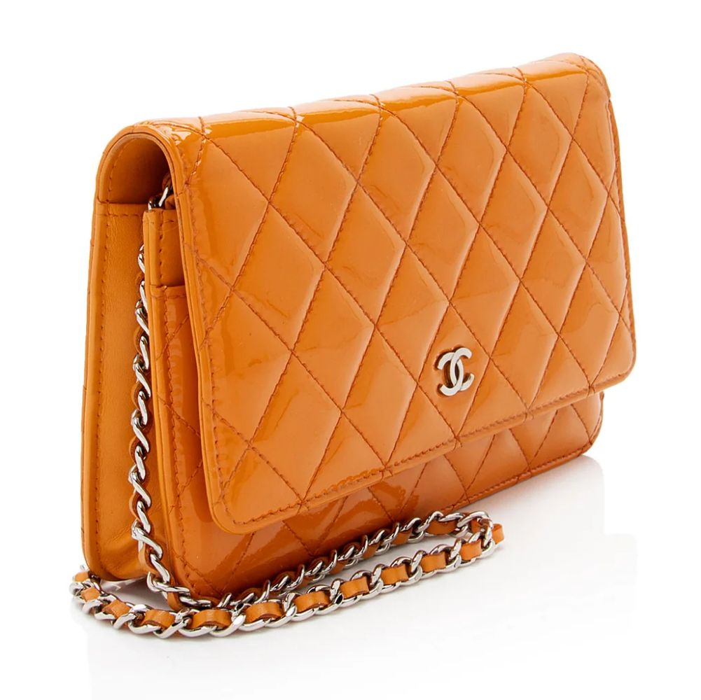 Chanel Patent Leather Classic Wallet on Chain