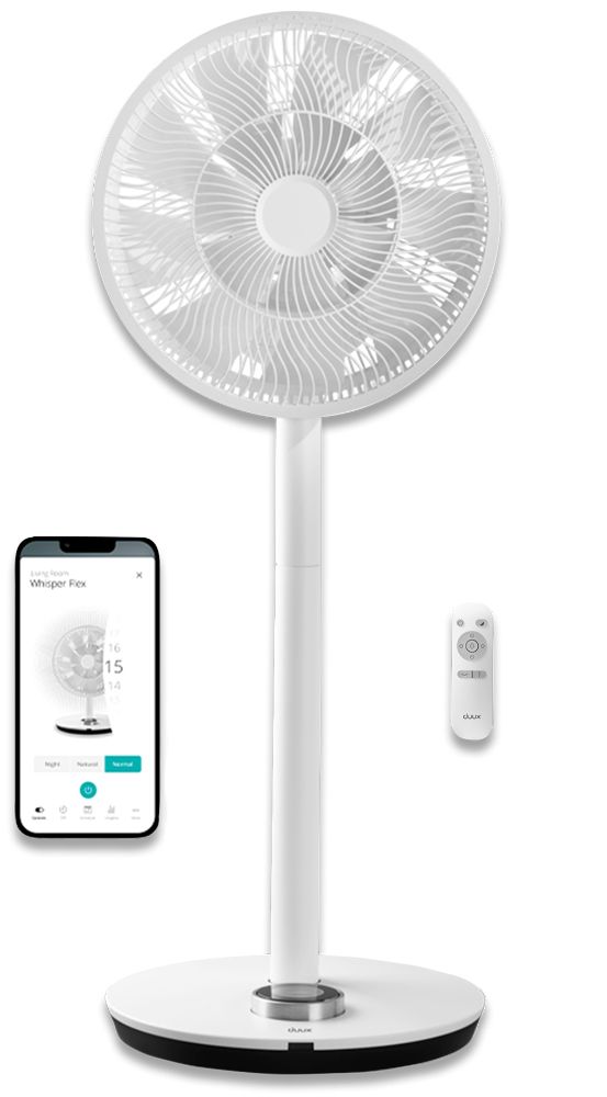 Duux Whisper Flex Smart Stand Fan - White - Good