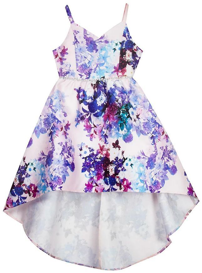 Emily Rose Girl's Floral High Low Dress 14