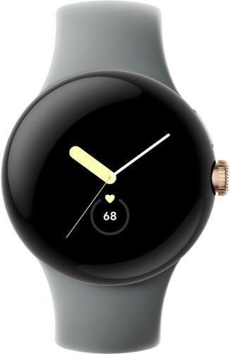 Google Pixel Watch 1 (Bluetooth) - 32GB - 41mm - Champagne Gold Stainless Steel Case with Hazel Fluoroelastomer Active Band