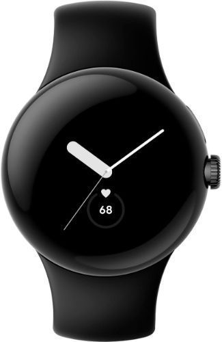 Google Pixel Watch 1 (Bluetooth) - 32GB - 41mm - Matte Black Stainless Steel Case with Obsidian Fluoroelastomer Active Band