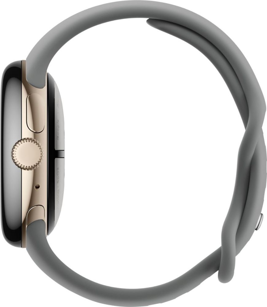 Google Pixel Watch 3 (Bluetooth) - 32GB - 41mm - Champagne Gold 100% Recycled Aluminum Case with Hazel Fluoroelastomer Active Band