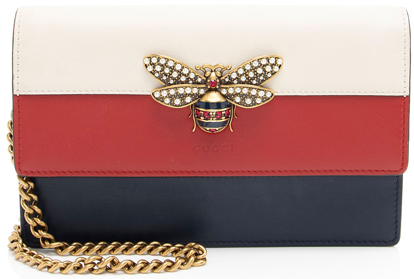 Gucci Calfskin Queen Margaret Wallet on Chain
