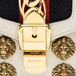 Gucci Leather Animal Studs Sylvie Mini Satchel