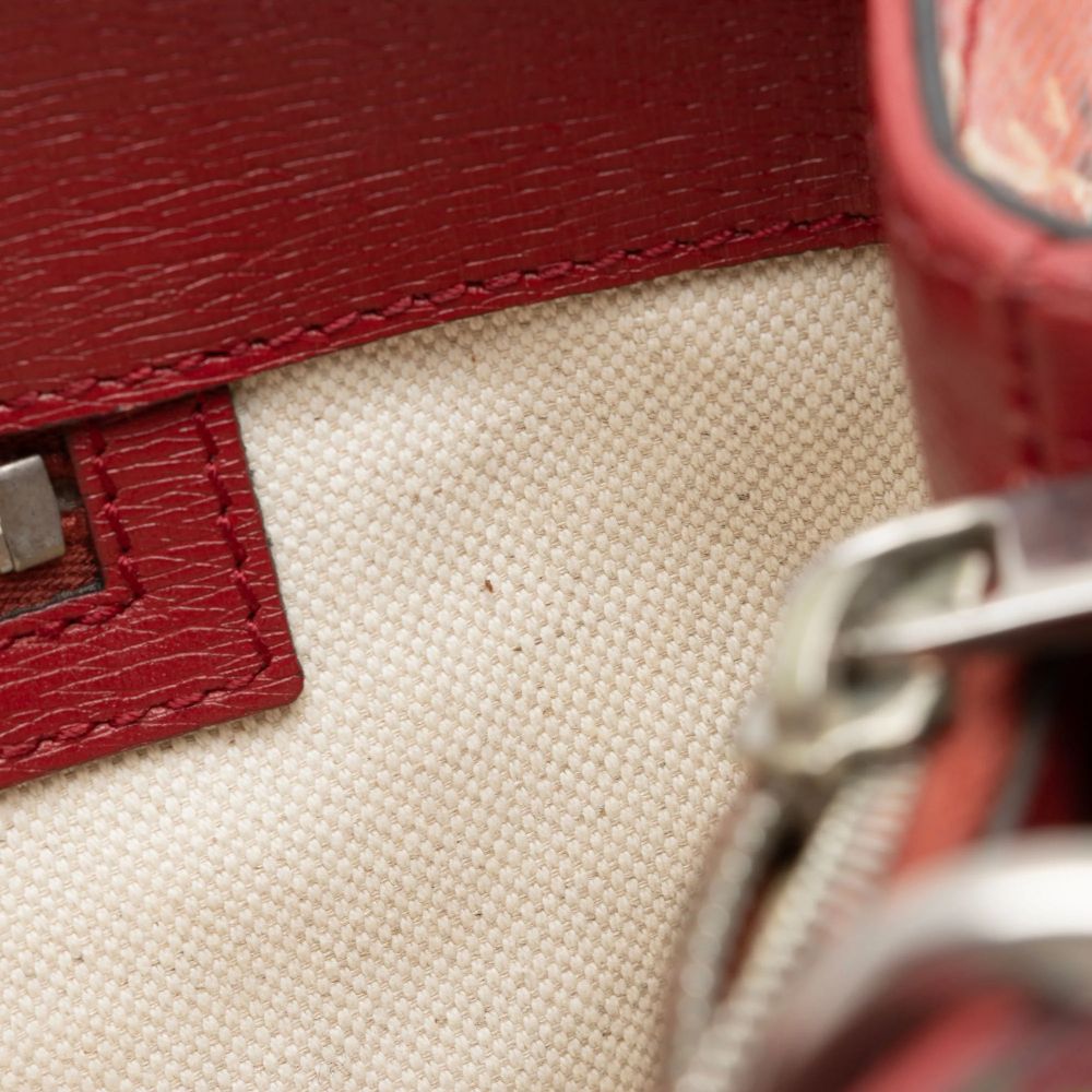 Gucci Leather Bamboo Blooms Medium Shopper Tote