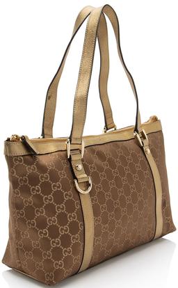 Gucci Metallic GG Canvas Abbey Medium Tote