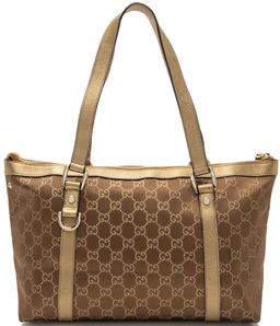 Gucci Metallic GG Canvas Abbey Medium Tote