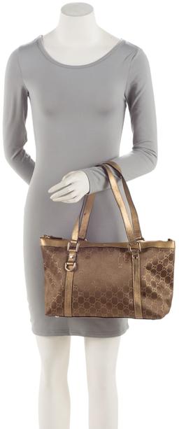 Gucci Metallic GG Canvas Abbey Medium Tote