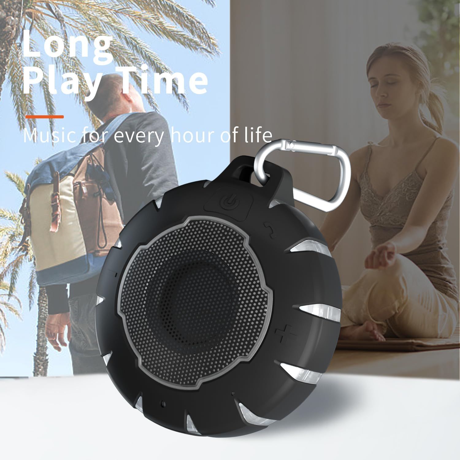 HEYSONG Waterproof Shower Bluetooth Speaker B18L