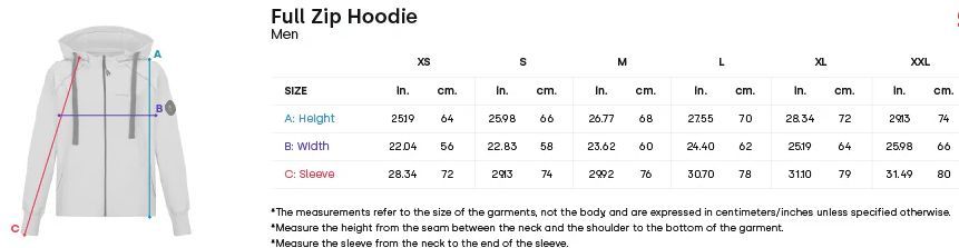 Hoseg Men's Full Zip Hoodie (M)