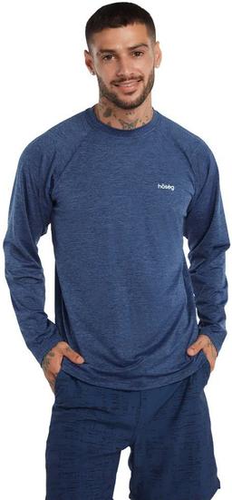 Hoseg Men's Polo Long Sleeve UV Shield (L)