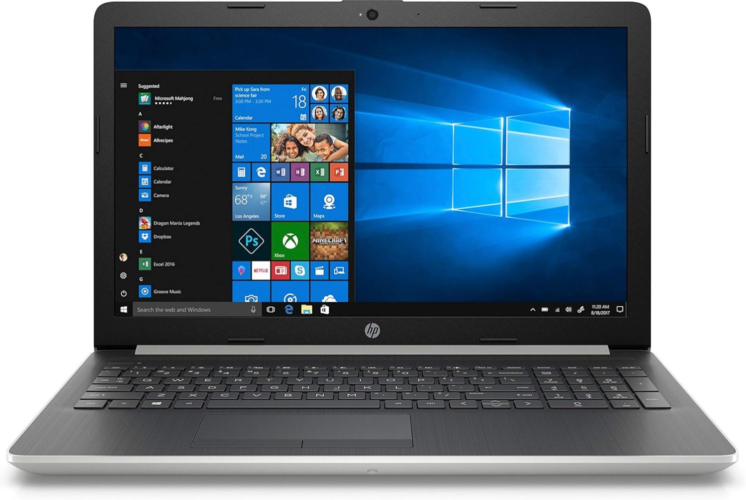 HP 15-da0073ms Laptop 15.6" - Natural Silver - Intel Core i5-7200U 2.5GHz - 8GB RAM - 128GB