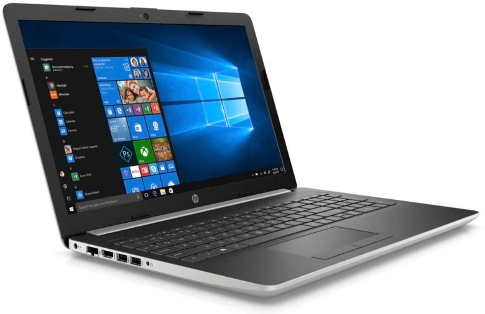 HP 15-da0073ms Laptop 15.6" - Natural Silver - Intel Core i5-7200U 2.5GHz - 8GB RAM - 128GB