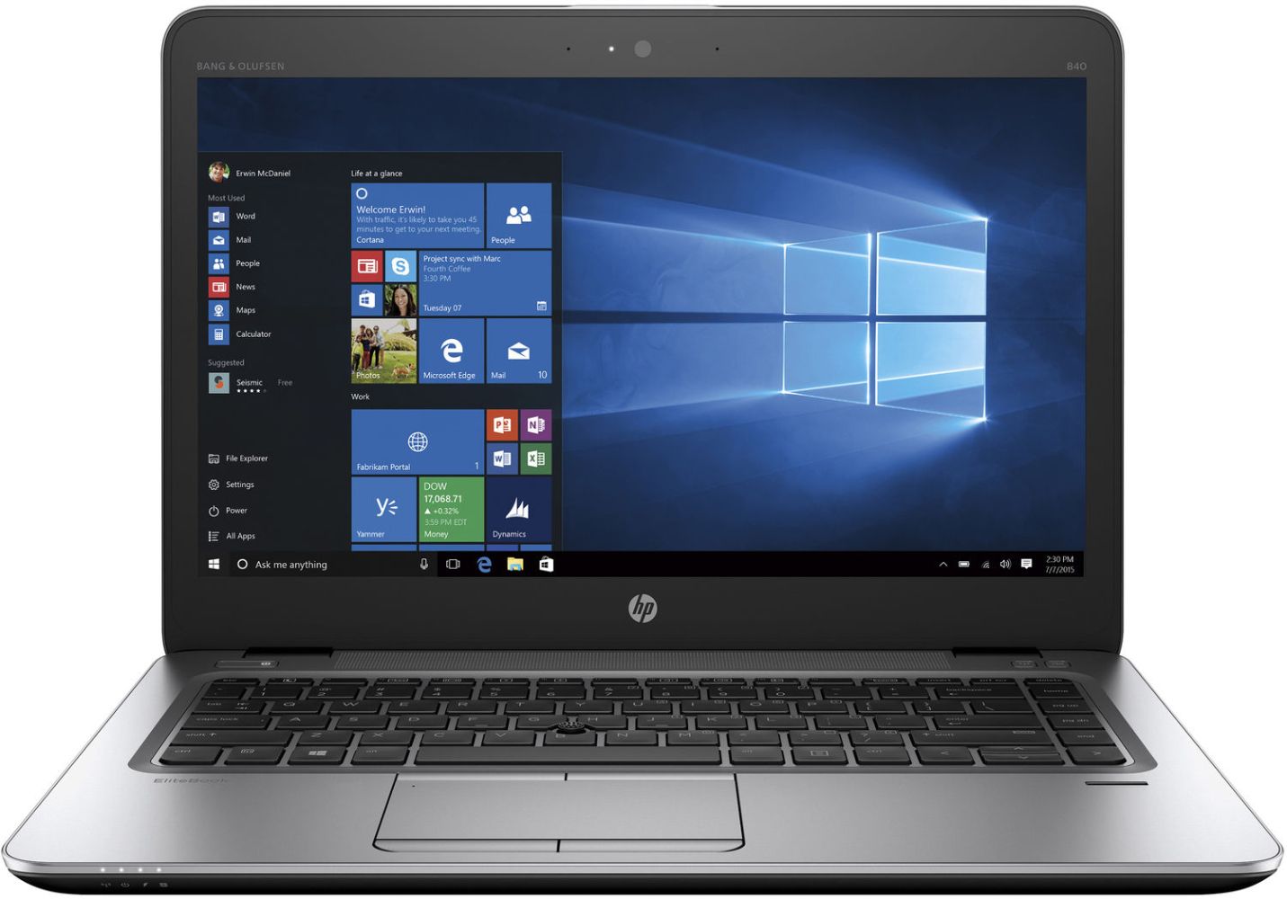HP EliteBook 840 G3 Notebook PC 14" - Natural Silver - Intel Core i5-6300U 2.4GHz - 8GB RAM - 128GB