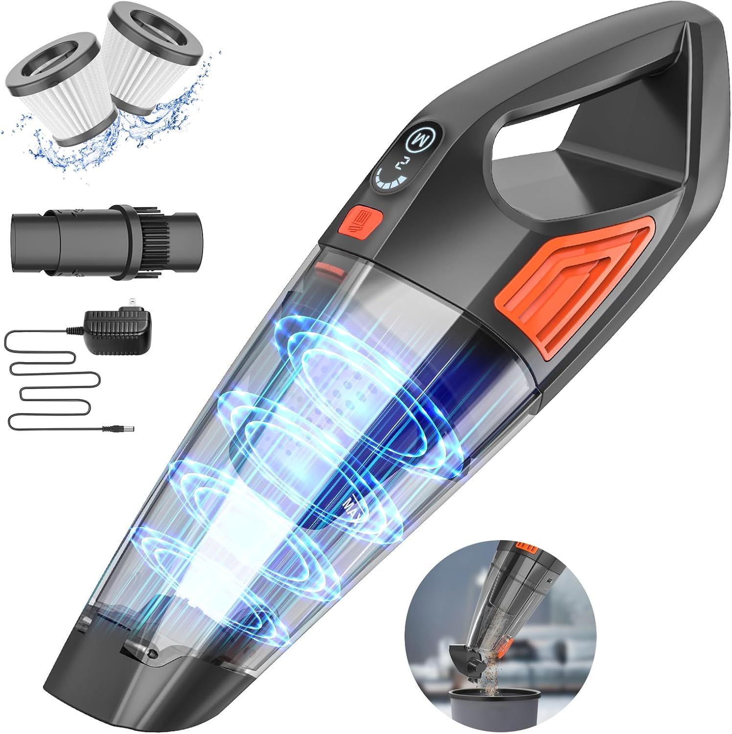 Jeshow SL81B Handheld Vacuum Cordless Car Vacuum