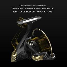 KastKing 1000 Valiant Eagle Spinning Reel Gold