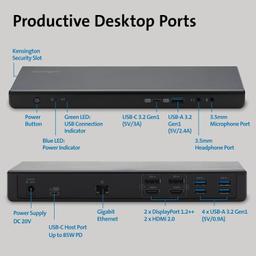 Kensington Kensington SD4750P USB-C Dual 4K Docking Station