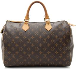 Louis Vuitton Monogram Canvas Speedy 35 Satchel