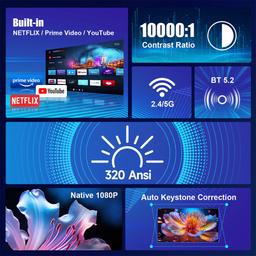 Magcubic HY320 NTV Netflix Android 13 Projector