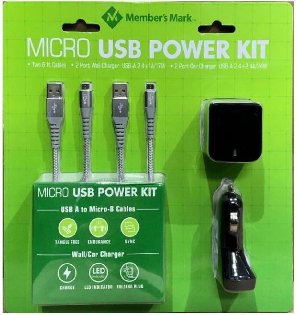 Member's Mark Micro USB Power Kit