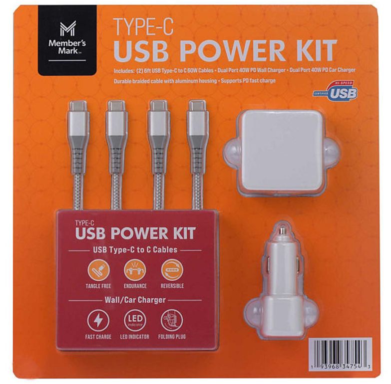 Member's Mark Type-C USB Power Kit