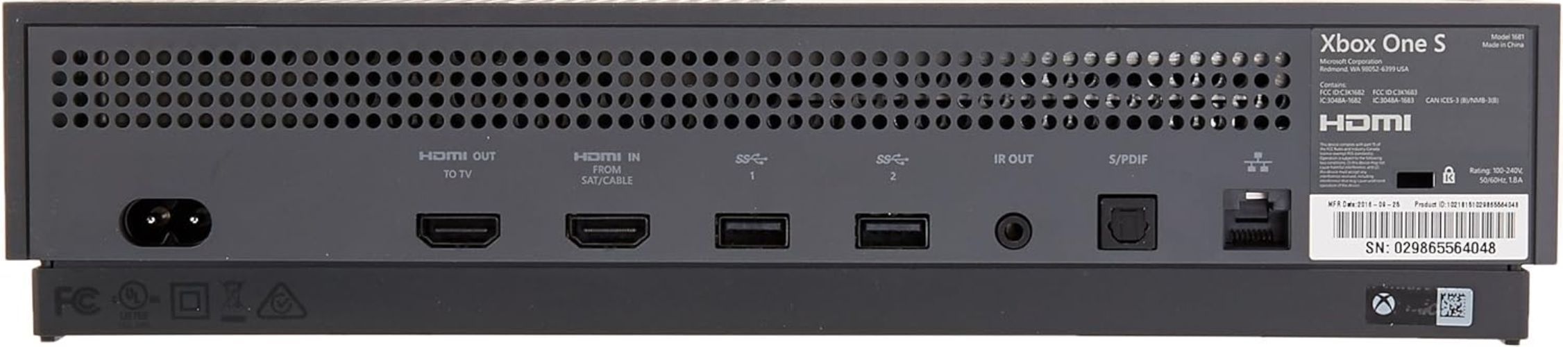 Microsoft Xbox One S Gaming Console (Disc Edition)