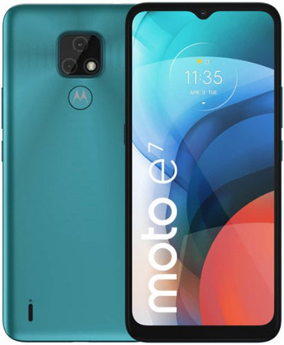 Motorola Moto E7 - 32GB - 2GB RAM - Aqua Blue - Unlocked