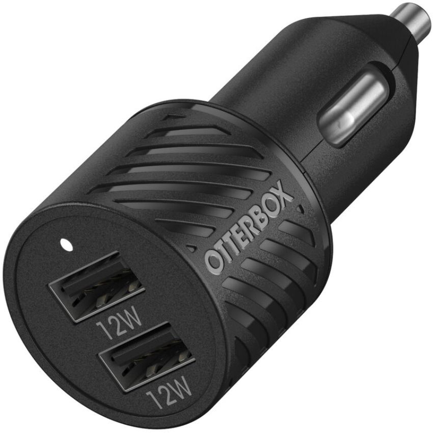OtterBox USB-A Dual Port Car Charger (24W)