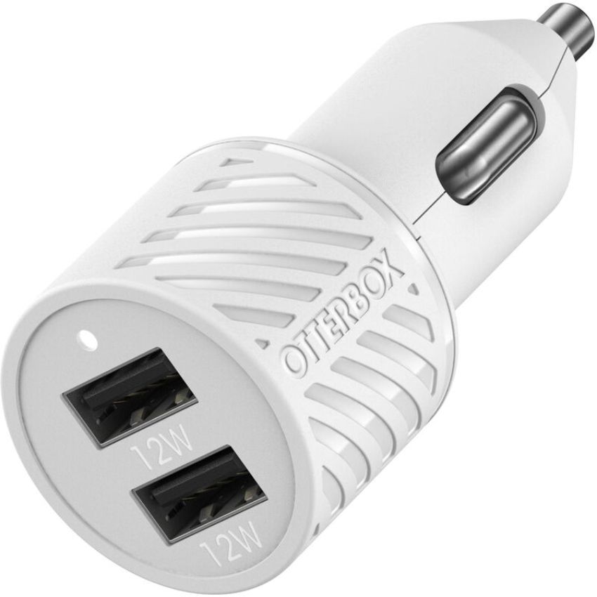 OtterBox USB-A Dual Port Car Charger (24W)