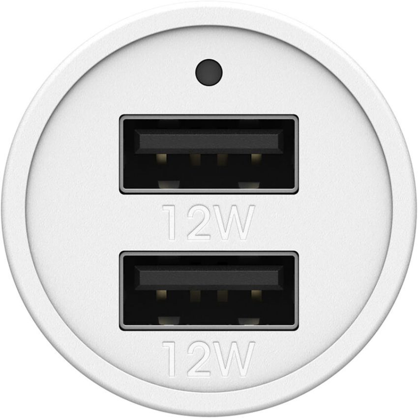 OtterBox USB-A Dual Port Car Charger (24W)