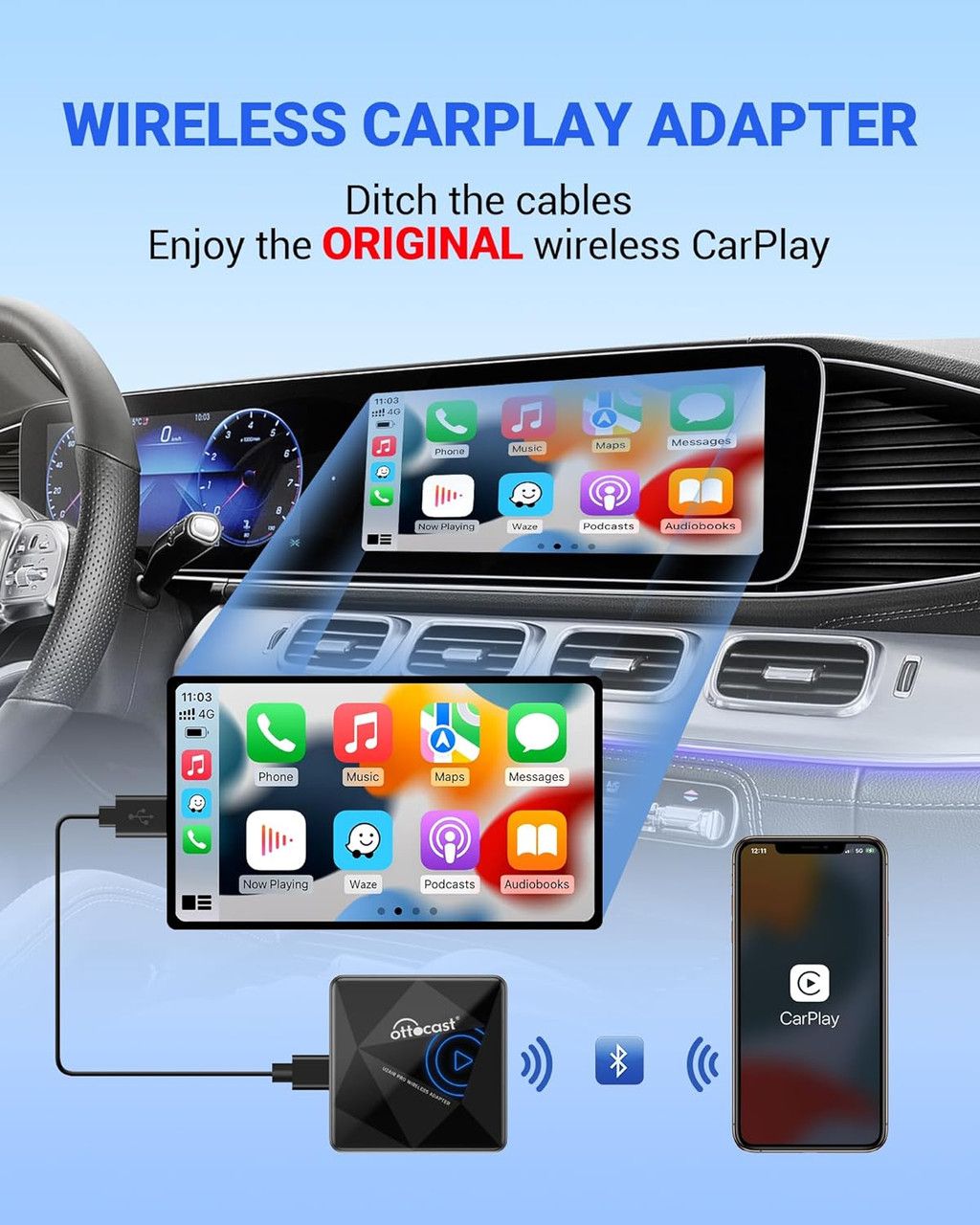 Ottocast U2AIR Pro Wireless CarPlay Adapter