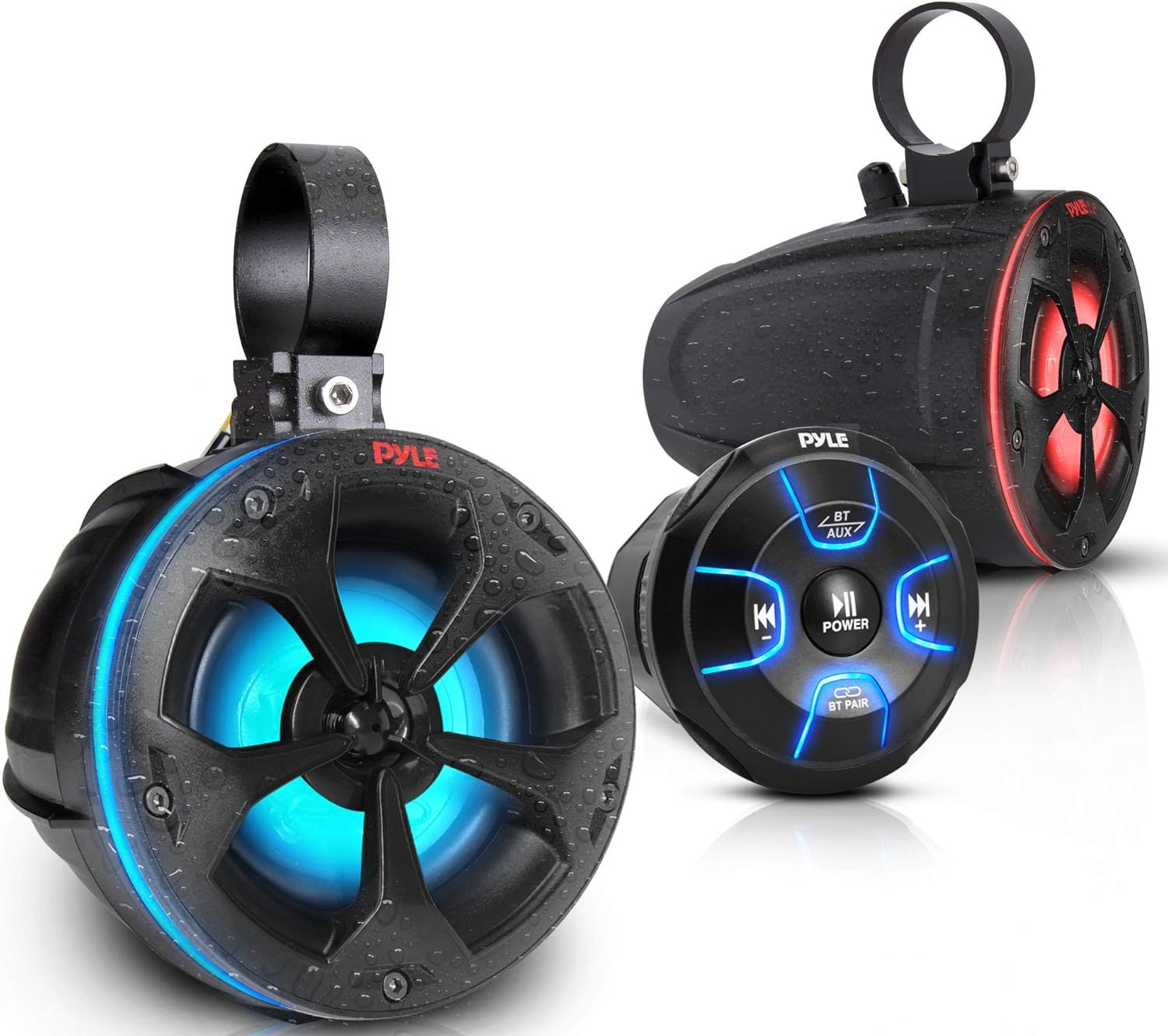 Pyle 2-Way Waterproof Off-Road Speakers PLUTV48KBTR