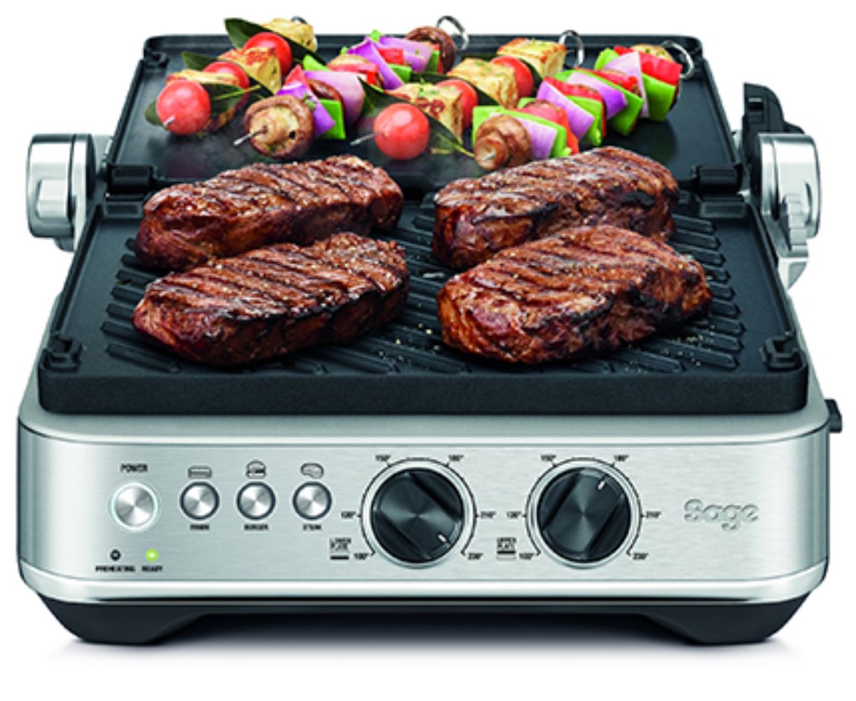 Sage SGR700 the BBQ & Press Grill & Sandwich Maker - Excellent - Brushed Stainless Steel