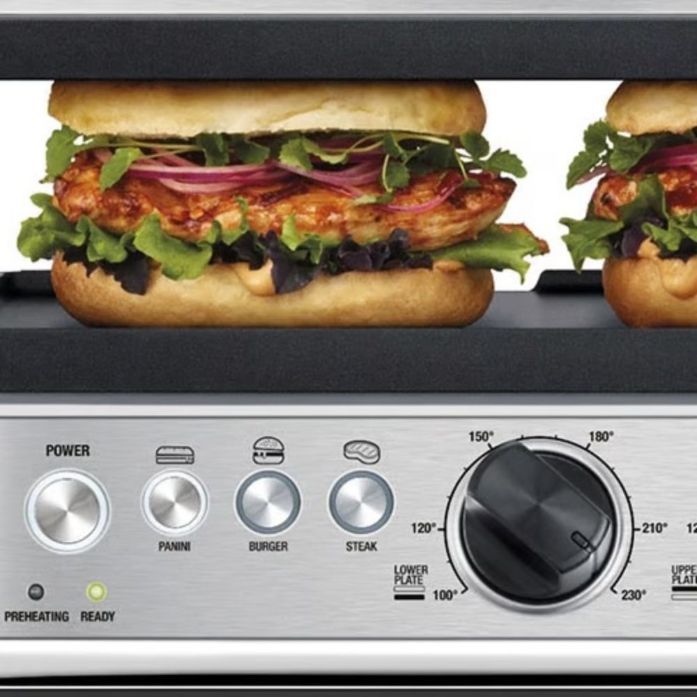 Sage SGR700 the BBQ & Press Grill & Sandwich Maker - Excellent - Brushed Stainless Steel