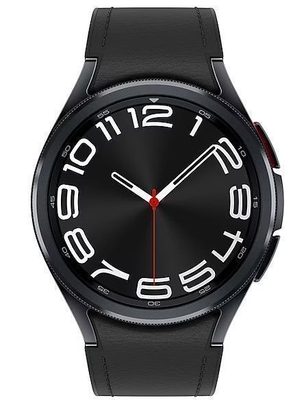 Samsung Galaxy Watch6 (Bluetooth + LTE) - 16GB - 43mm - Black Classic (Stainless Steel) Case with Black Fluoroelastomer Sports Band