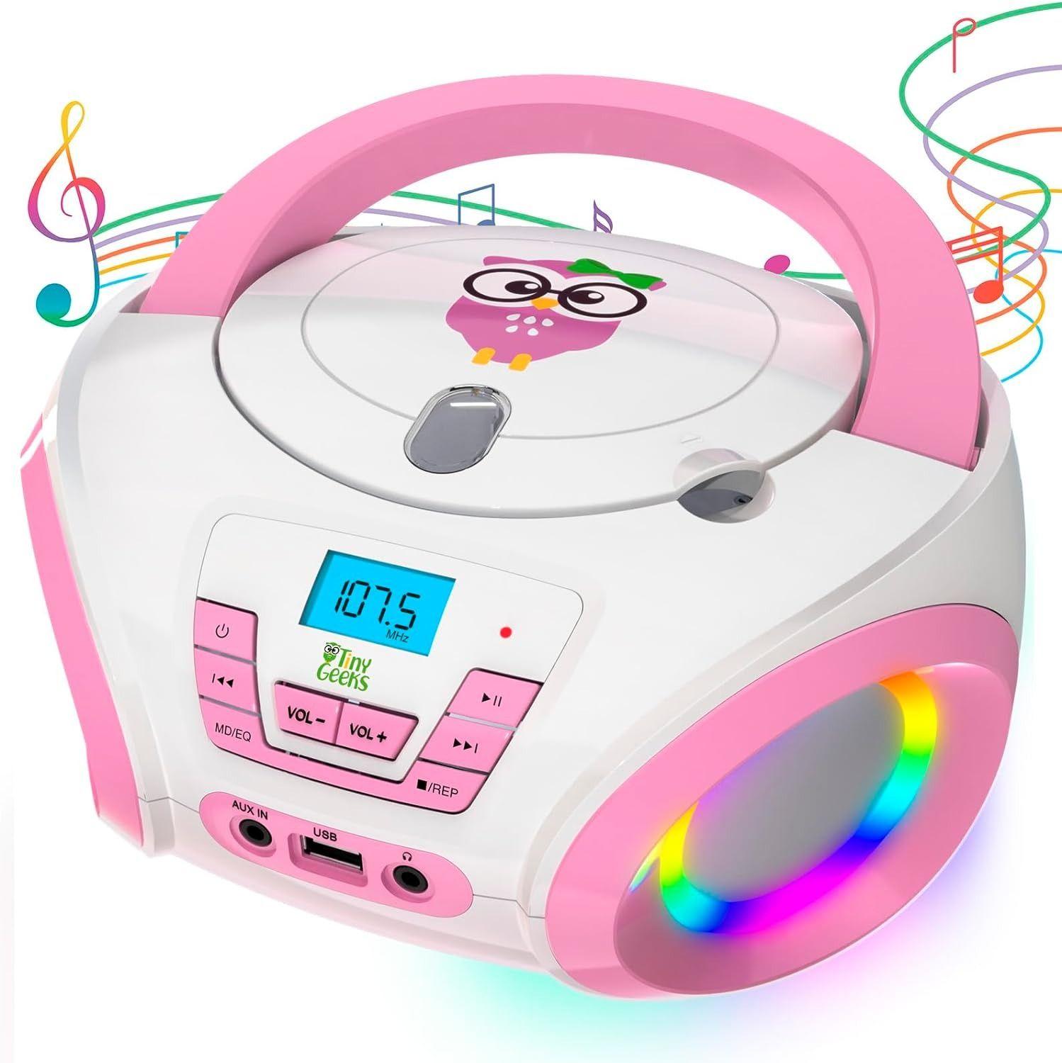 TinyGeeks Tunes Kids Boombox CD Player