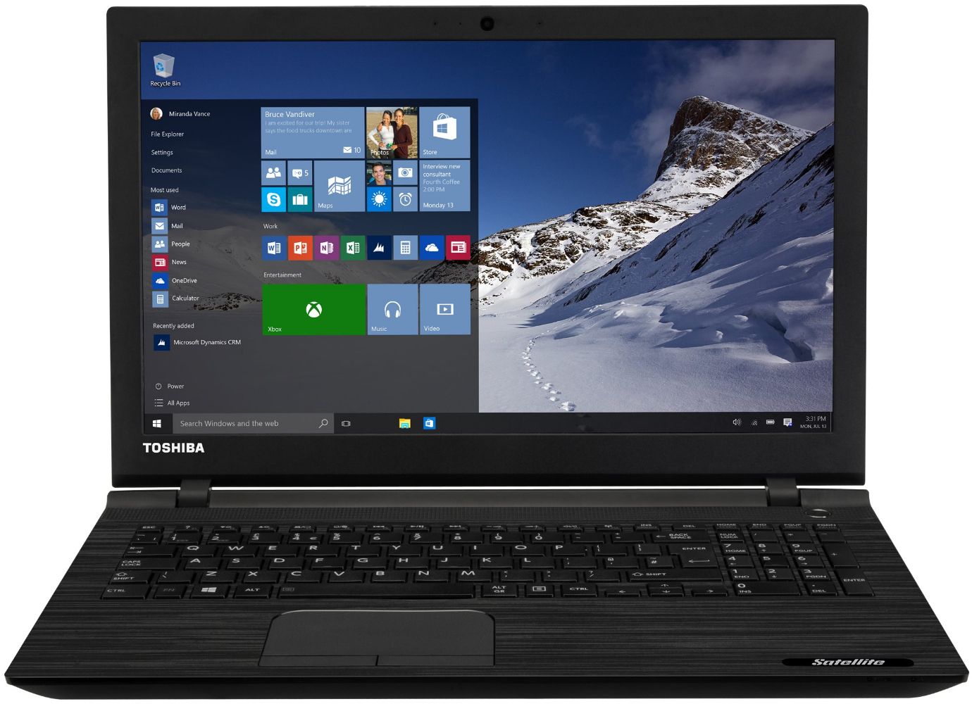 Toshiba Satellite Laptop 15.6" - Black - Intel Core i5-5200U 2.2GHz - 8GB RAM - 128GB