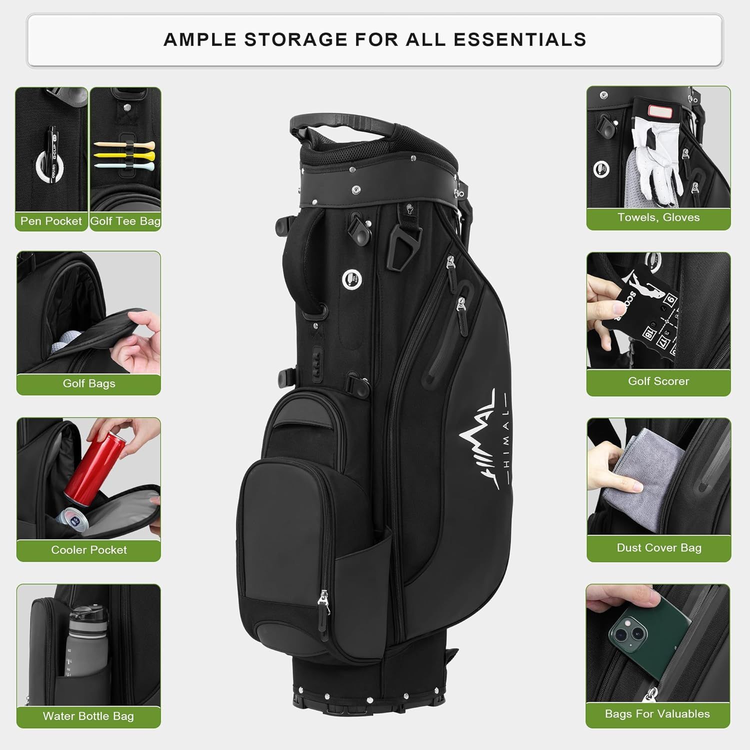 UniHimal 5-Way Golf Stand Bag