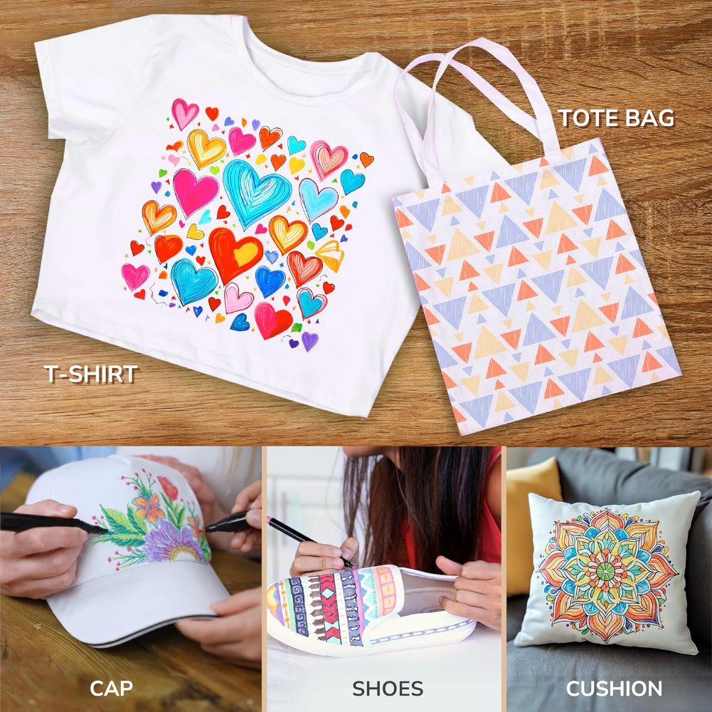 Zenacolor 32 Fabric Markers Pens