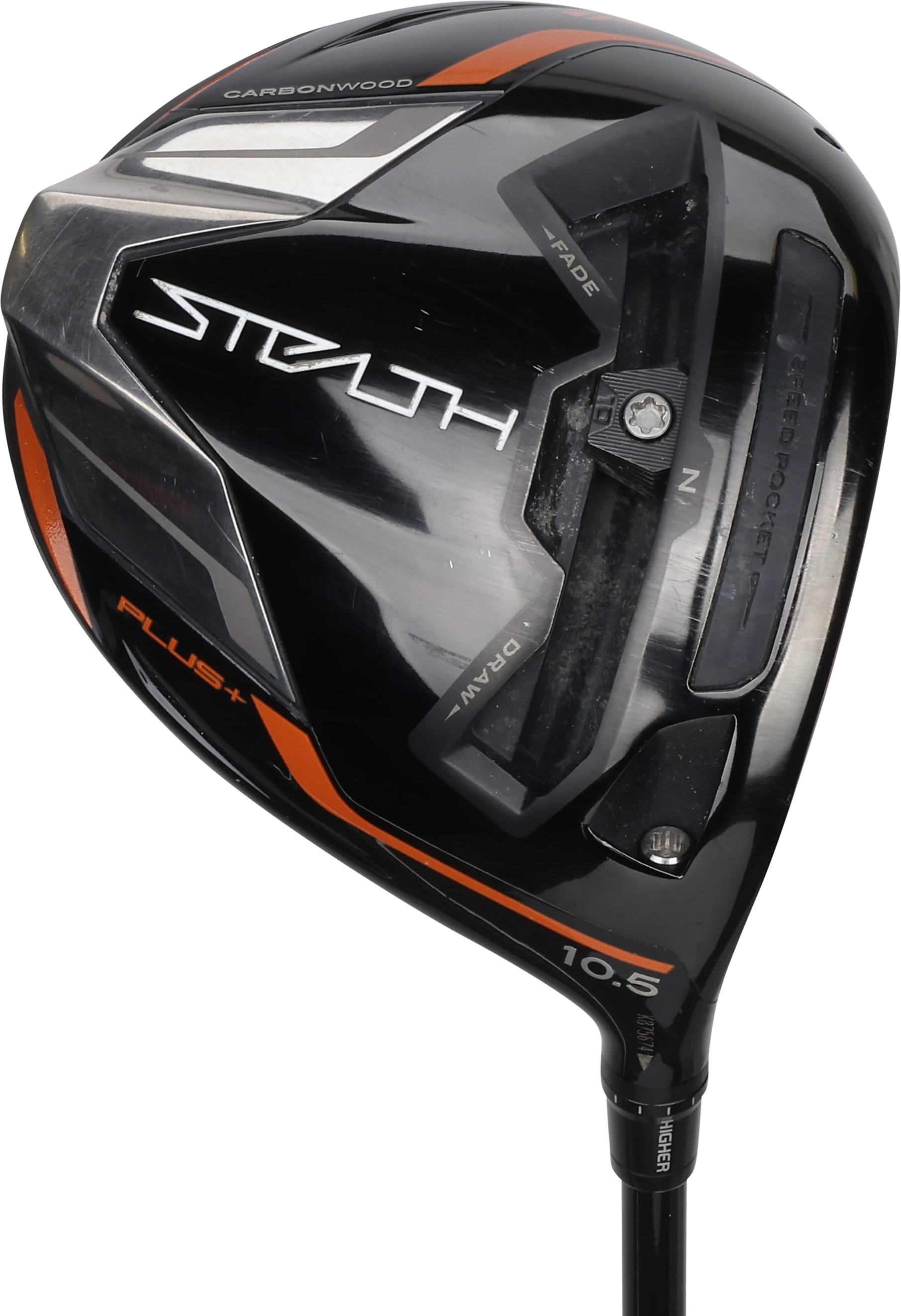 TaylorMade MYSTEALTH PLUS Black/Orange w/Orange Face Driver - Golf Club