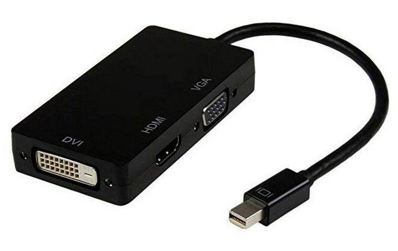 Refurbished 8ware 3 in1 Thunderbolt Mini DP DisplayPort to HDMI DVI VGA Hub Adapter Converter Cable for MacBook Air Mac Mini Microsoft Surface Pro 3/4/5 - Reebelo United Kingdom