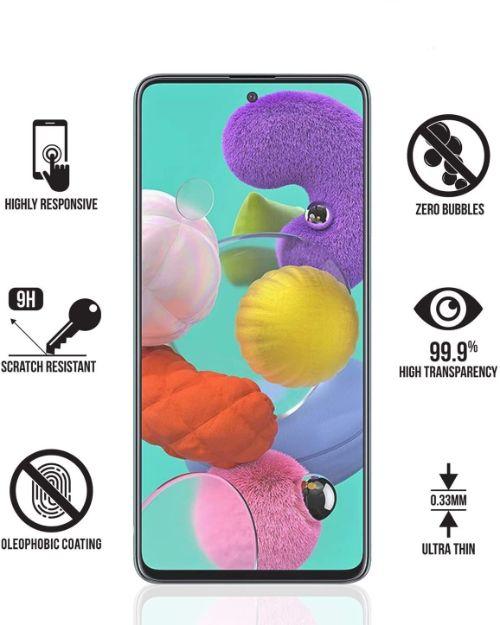 Refurbished Nuglas Flat Clear Tempered Glass Screen Protector for Galaxy A51 - Reebelo United Kingdom