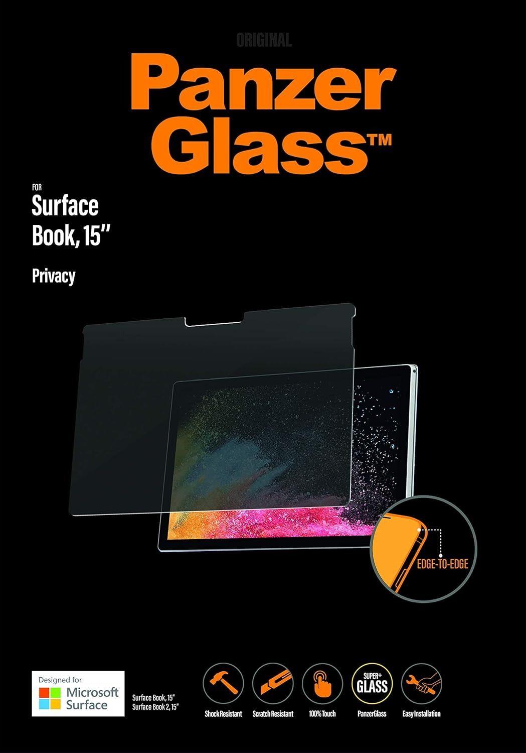 Refurbished PanzerGlass Microsoft Surface Book 15'' Privacy Transparent Screen Protector - Reebelo United Kingdom