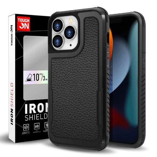 Refurbished Tough On Iron Shield Leather Phone Case for iPhone 14 Pro Max - Reebelo United Kingdom